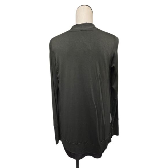 NWT Anthropologie Saturday Sunday Green Moss Waterfall Cardigan Petite Small - Picture 2 of 10